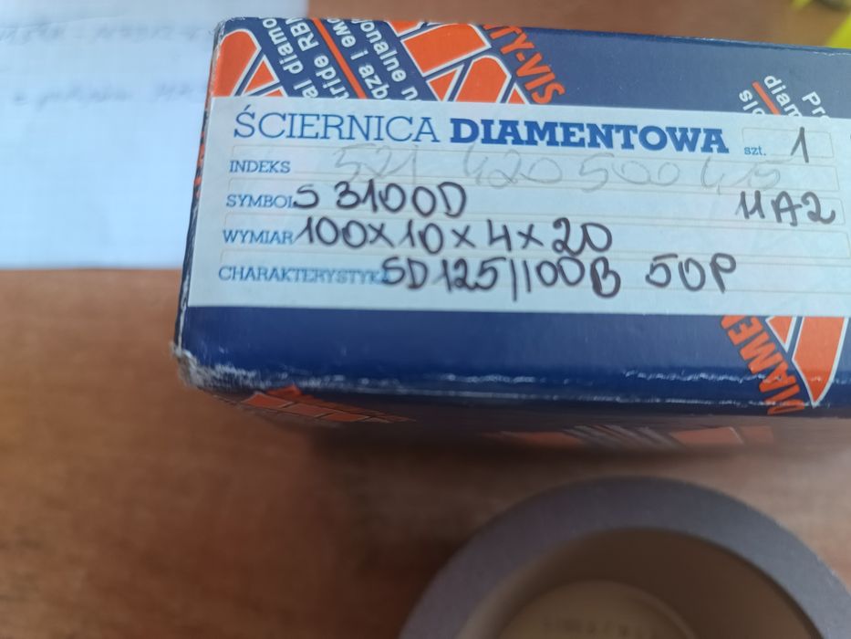 Ściernica diamentowa vis 100x10x4x20