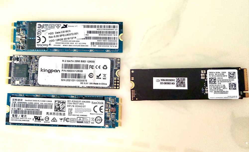VENDO Discos usados M.2 e Nvme 128Gb