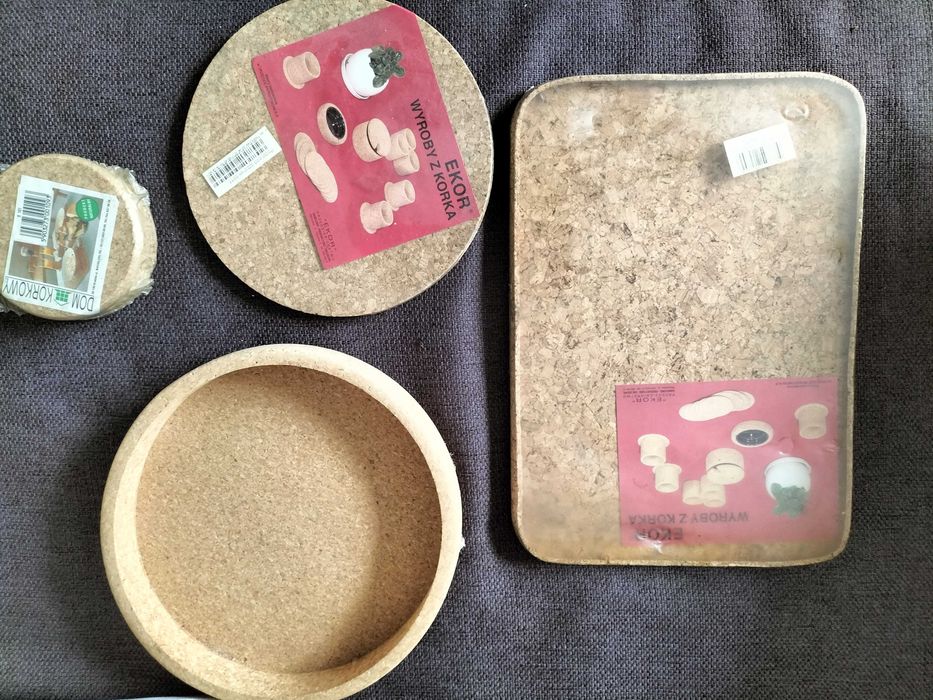 Korkowy zestaw nieużywane