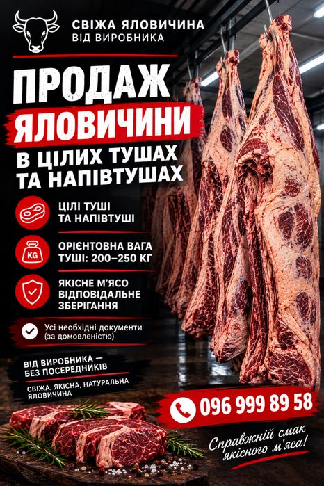 Продам яловичину