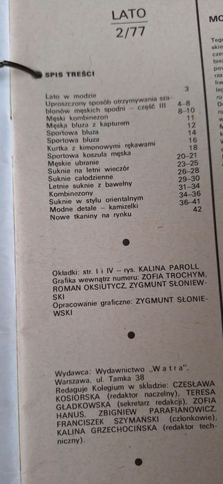Modne Krawiectwo- pelny rocznik 1977, Vintage PRL