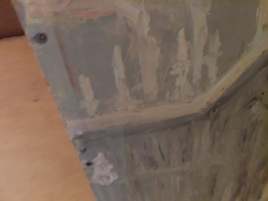 Grande quadro antigo óleo sobre platex restauradores Lisboa