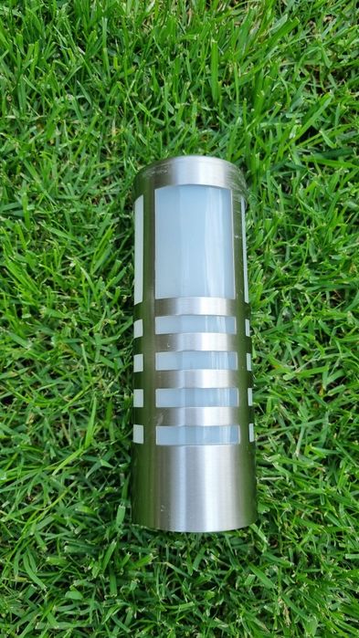 Lampa ogrodowa stojąca stal szczotkowana wys. 50cm nowa