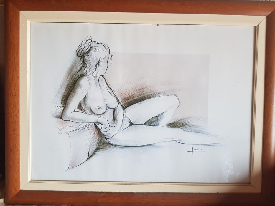 Quadro ​"Nua Reclinada", de Henrique (1981)