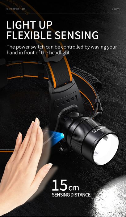 Налобный фонарь аккумуляторный LED ZOOM HL71 налобний ліхтар