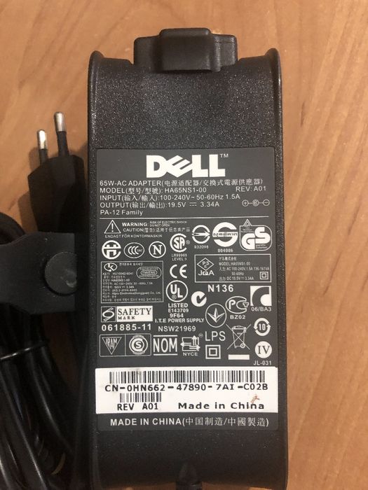 Док станція Dell PR01X. Блок живлення ноутбука Dell
