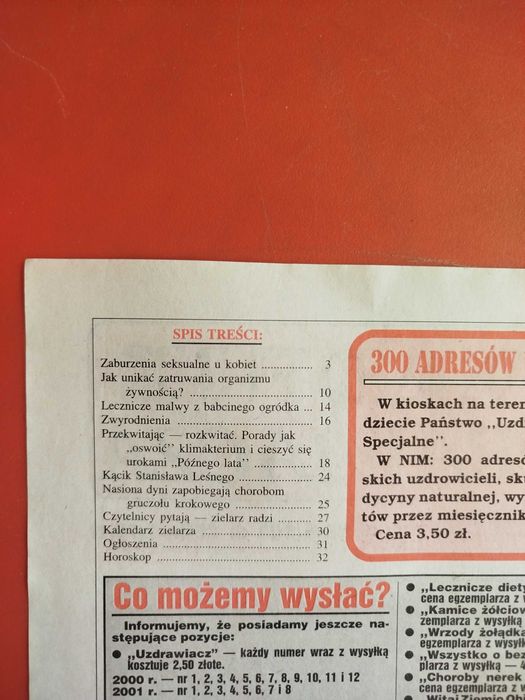 Poradnik uzdrawiacza, wrzesień 2001, nr 9/106