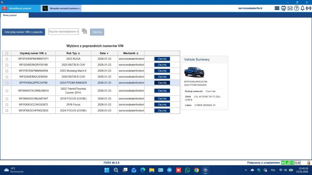 KONTO  Dealera  FDRS  IDS  FJDS  PTS  Ford 365 Dni Online
