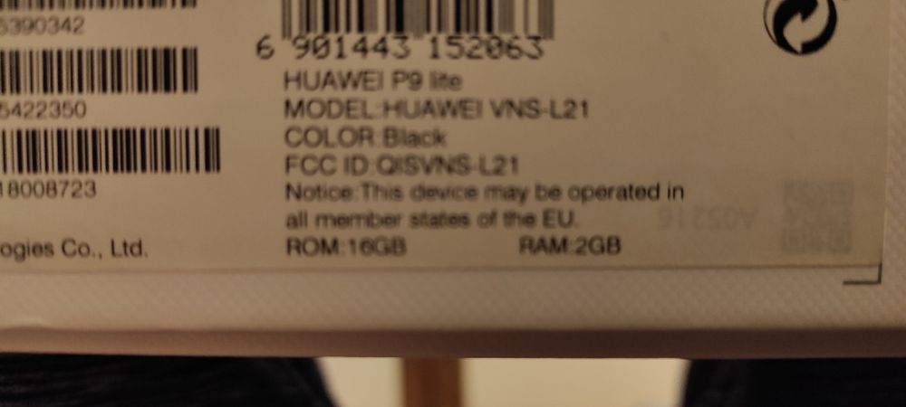 Telefon huawei P9 lite