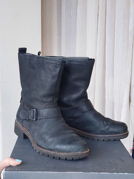 Зимні Черевики ботинки Ecco чорні 40-41