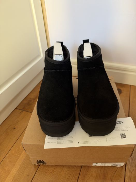 Ugg classic ultra mini platform czarne rozmiar 40 Nowe Orginalne
