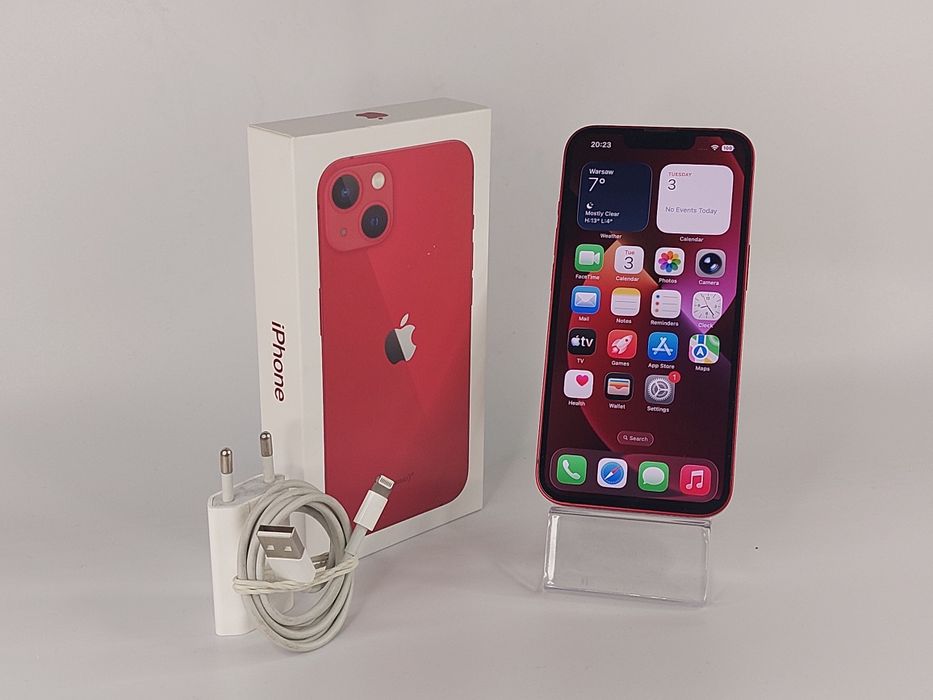 iPhone 13 128 GB, 84%, Czerwony — Jak Nowy Stan