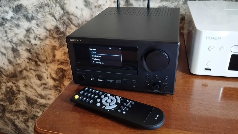 Агонь! Onkyo CR-N575D WiFi BT USB CD AUX FM FLAC Spotify Tidal Deezer DLNA сетевой плеер ресивер усилитель проигрыватель стример, цветной дисплей