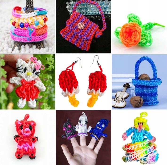 Zestaw gumek bransoletki zestaw kreatywny