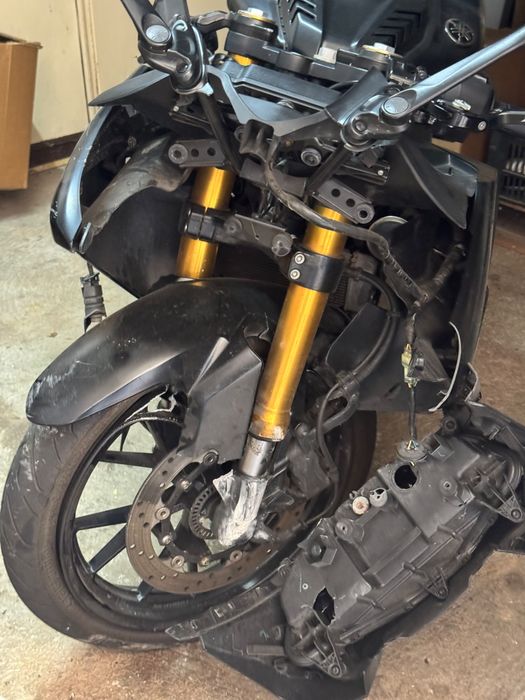 Yamaha R125 acidentada