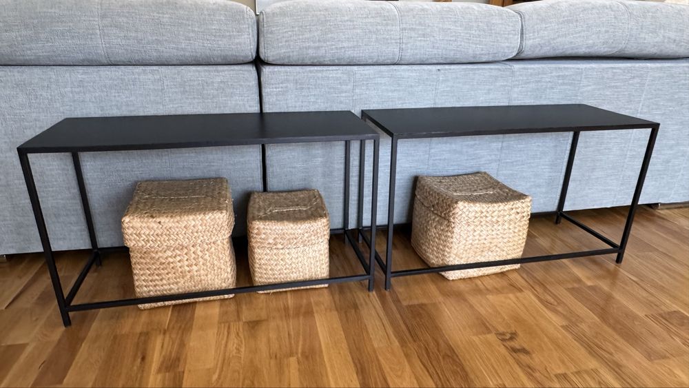 Mesa consola / apoio em metal preto