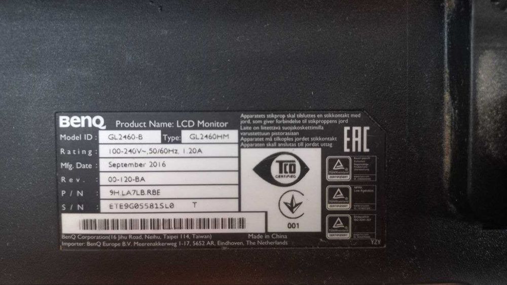 Monitor BenQ, 24,5 , 60hz