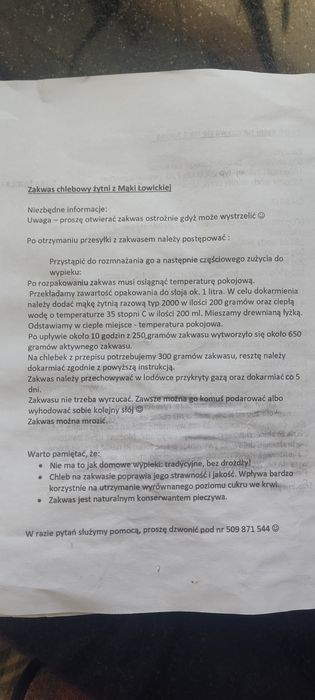 Zakwas na chleb, żurek 300 g