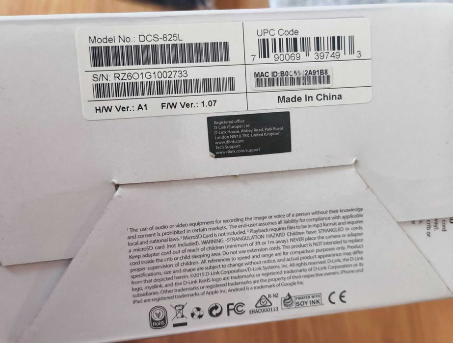 Câmara de Vigilância D-LINK Eyeon Baby Dcs-825L
