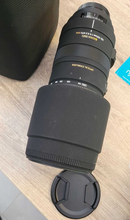 Teleobiektyw Sigma DG 150-500mm 1:5-6.3 AP HSM - stabilizacja