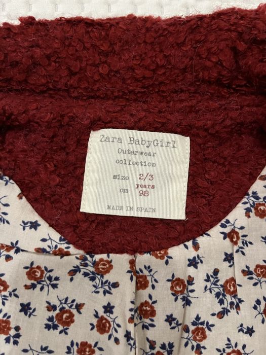 Casaco bordô para menina Zara