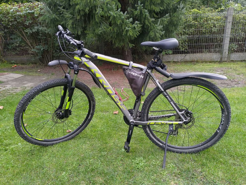 Rower MTB XC Kross Level B2, XL, 29", błotniki, żelowe siodło, stopka