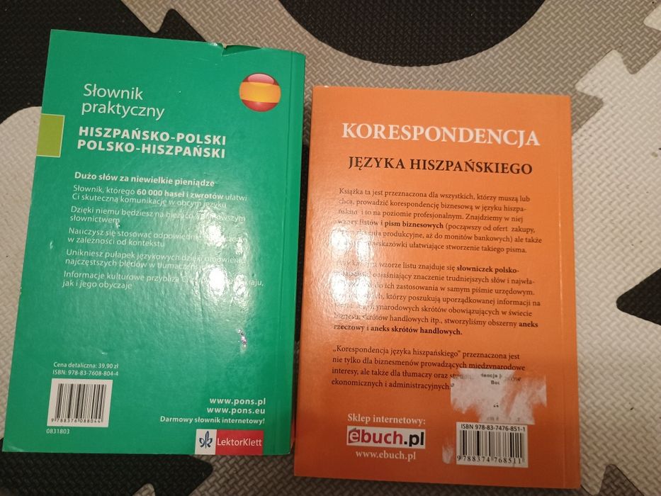 Słownik polsko hiszpański korespondencja j. hiszpańskiego