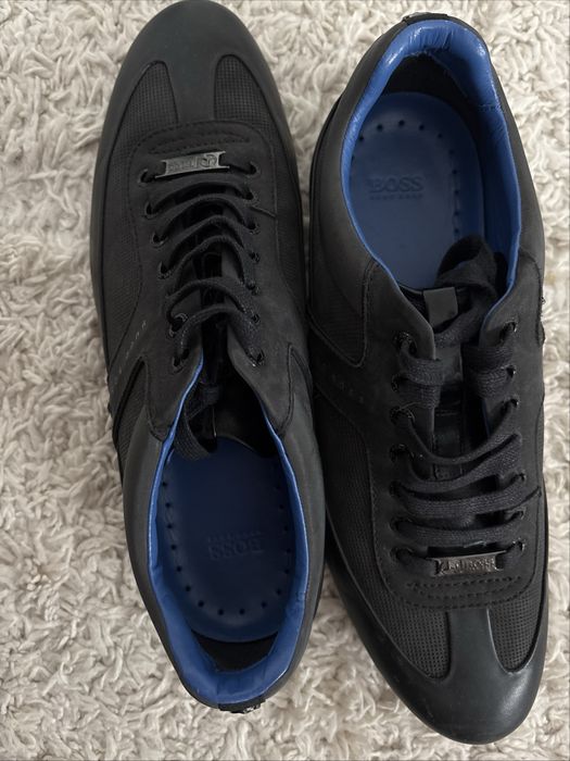 Hugo Boss x Mercedes-Benz Black Leather Trainers – UK 8 / EU 42