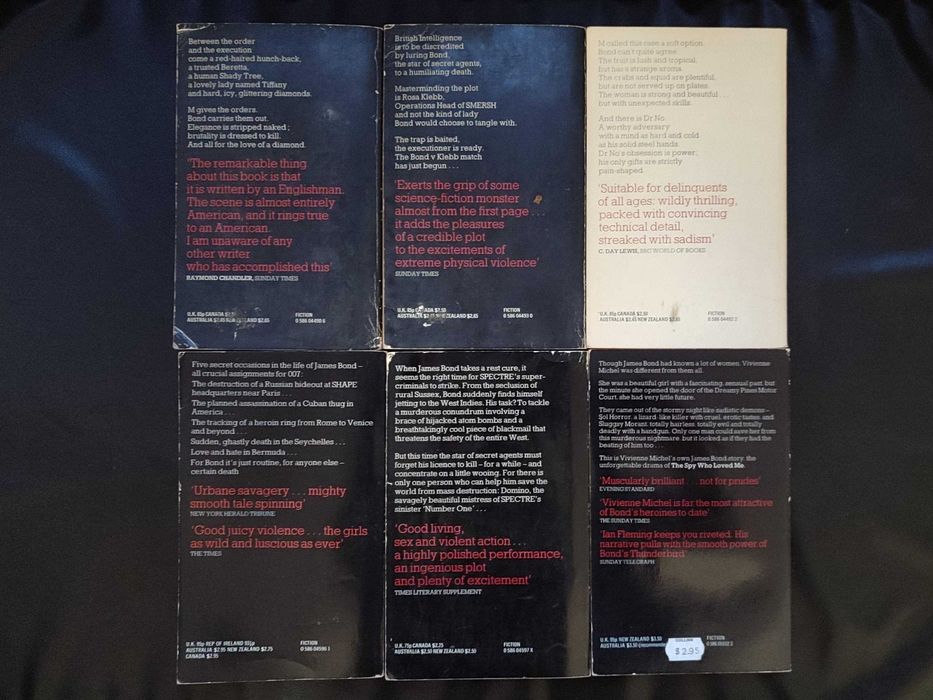 007 James Bond - lote de seis livros em inglês