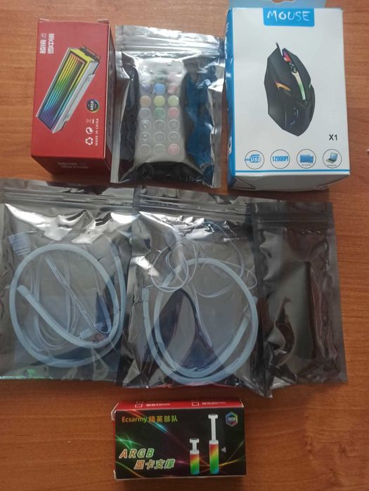 ARGB pasek, komputer LED , 40cm, 2szt myszki, zestaw