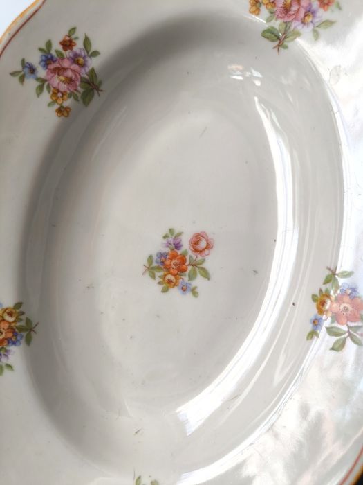 Półmisek + kabaret Chodzież piękna stara porcelana