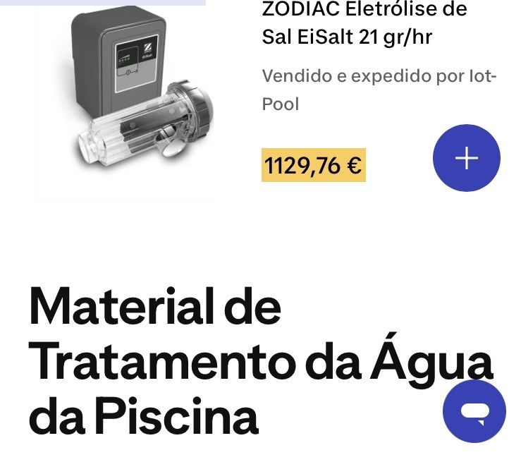 Aparelho de sal  zodiac eisalt 21 para piscinas