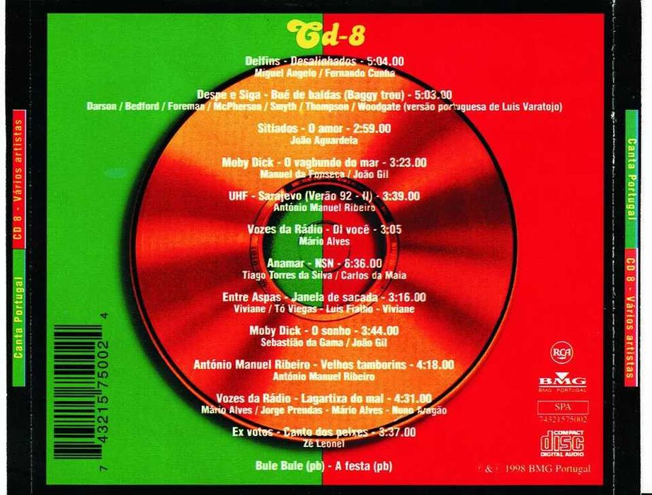Portugal Folk Songs - POP - CD - UHF - Delfins - Sitiados - Anamar