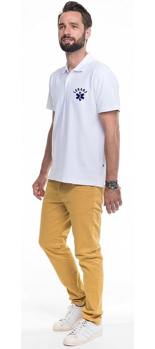Koszulka Polo męska LEKARZ biała (XXL)