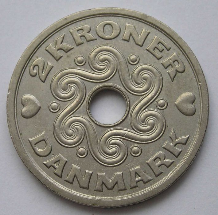 Dania 2 korony 1995 - stan 1/2