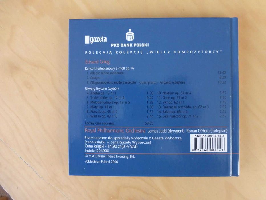 Grieg CD Wielcy Kompozytorzy cz. 18 Biblioteka Gazety Wyborczej