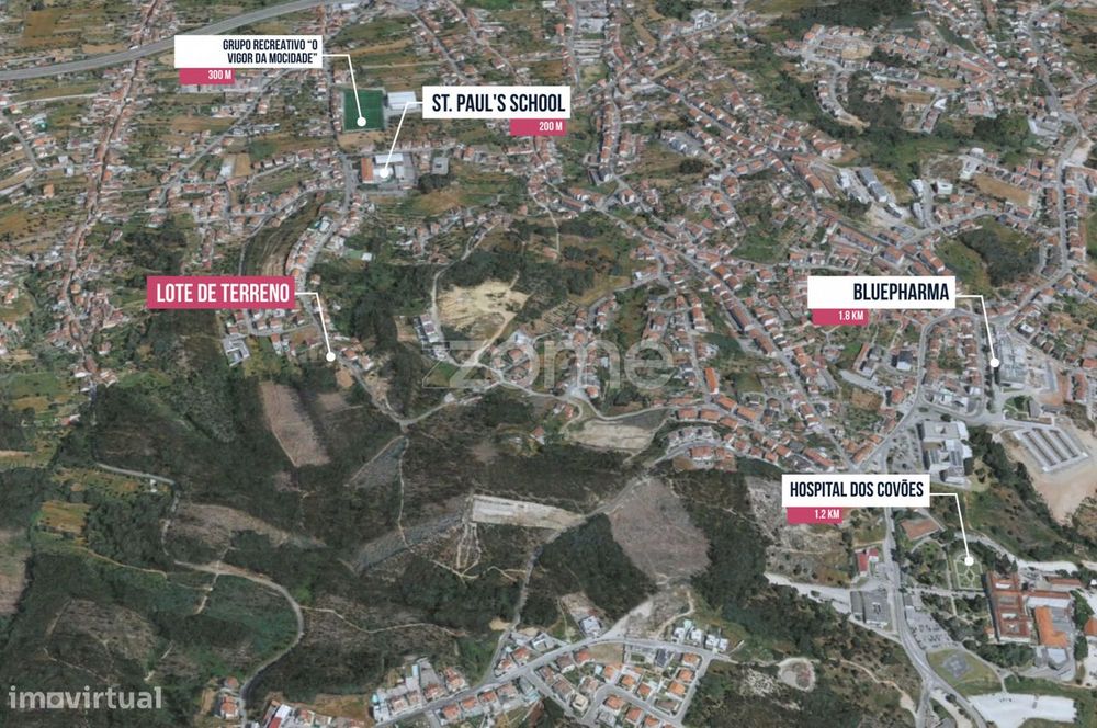 Terreno Urbano com possibilidade de construção em S. Martinho do Bi...