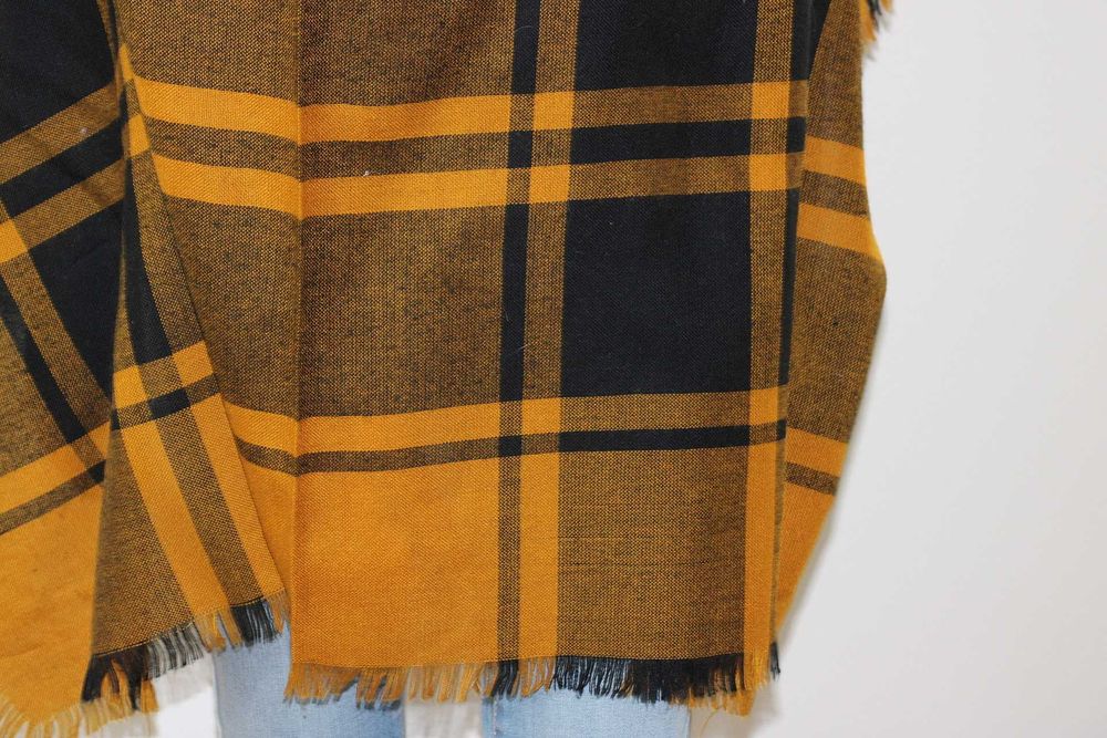 si8 modna damska chusta apaszka w kratkę 115x120