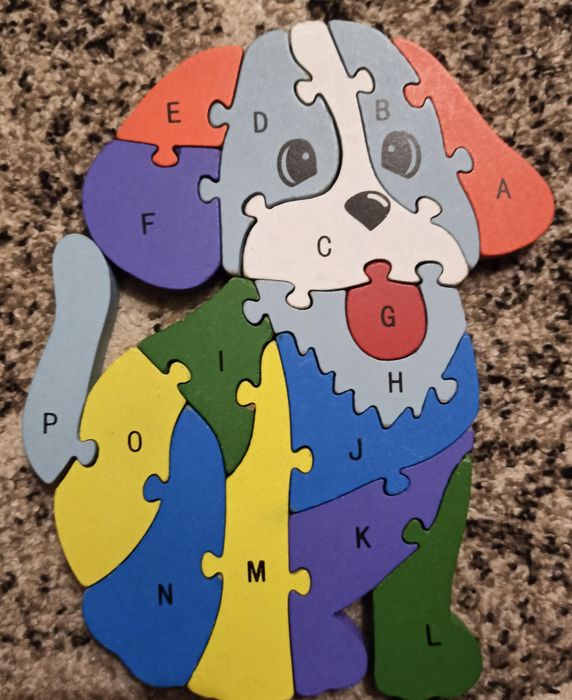 Komplet drewnianych puzzli 3 sztuki
