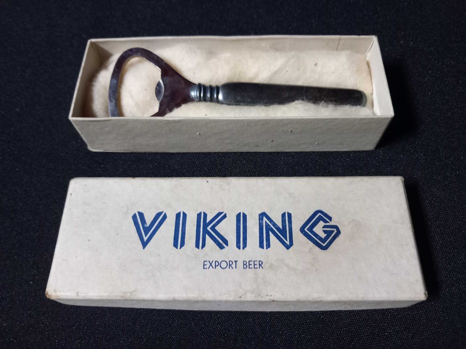 Publicidade - Tira caricas cabo em prata da Viking Beer