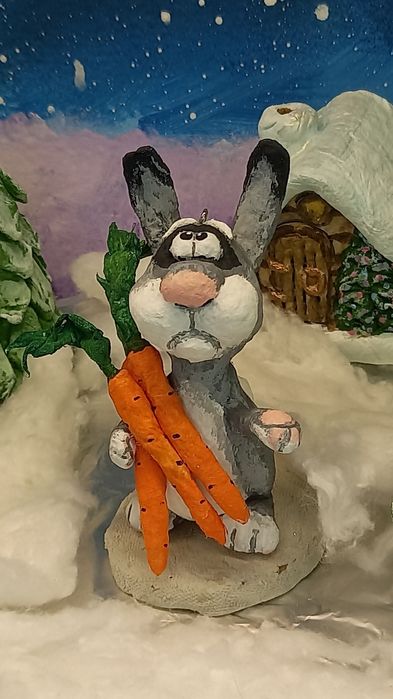 Ватные елочные игрушки