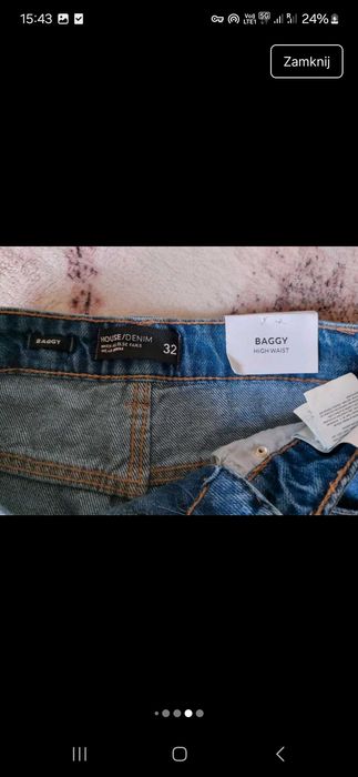 Jeansowe spodnie Baggy hight waist House