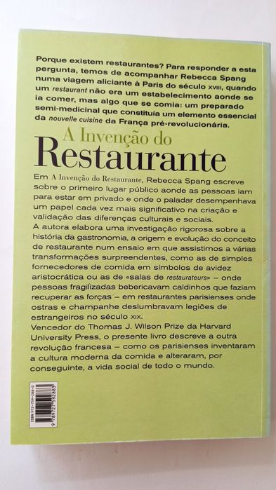 A Invenção do Restaurante - Rebecca L. Spang
