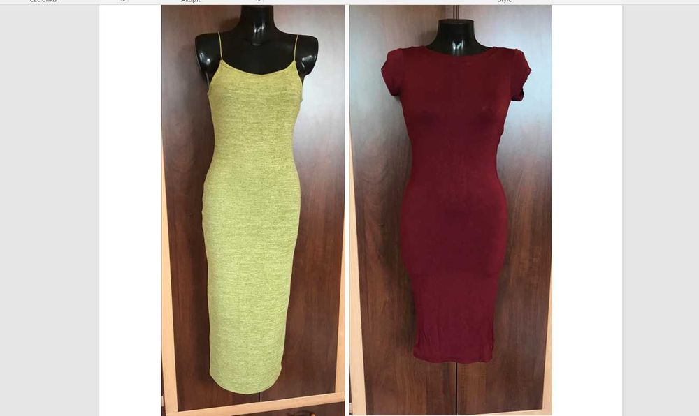 Dwie sukienki za kolanko