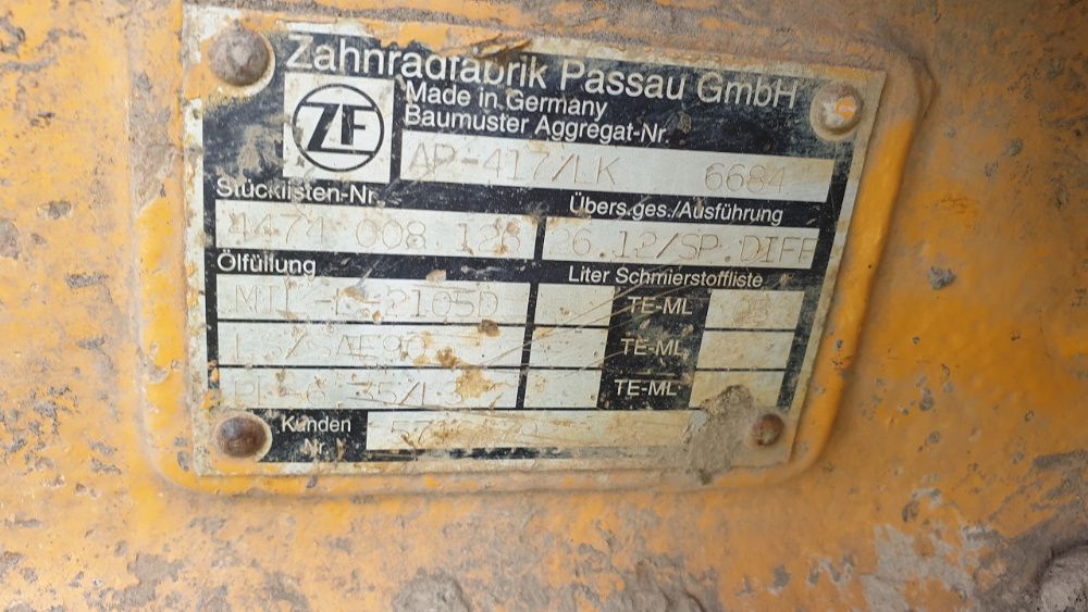 Ładowarka Liebherr L 564 , 574 L554 most zf AP-417/LK 6684 wkład