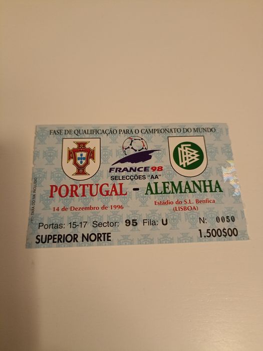 Seleção portuguesa de futebol bilhetes internacionais