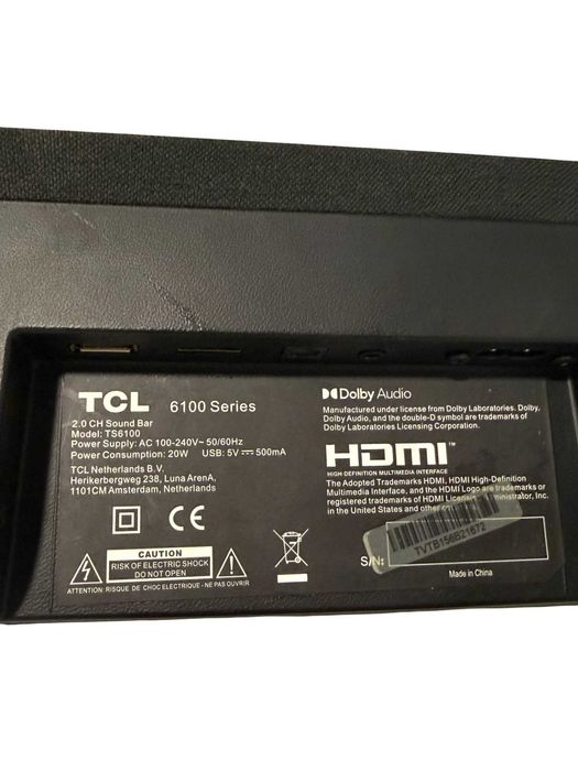 Soundbar TCL TS6100  60