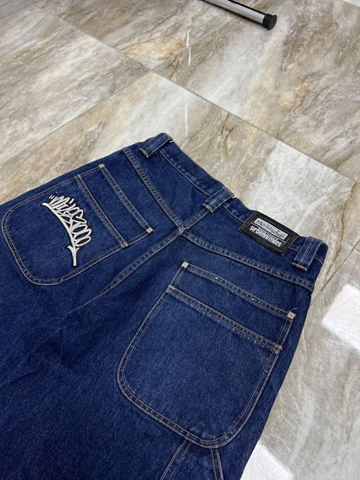 Вінтажні широкі реп шорти з вишивкою BAGGY rap shorts usa широкие реп шорты бегги