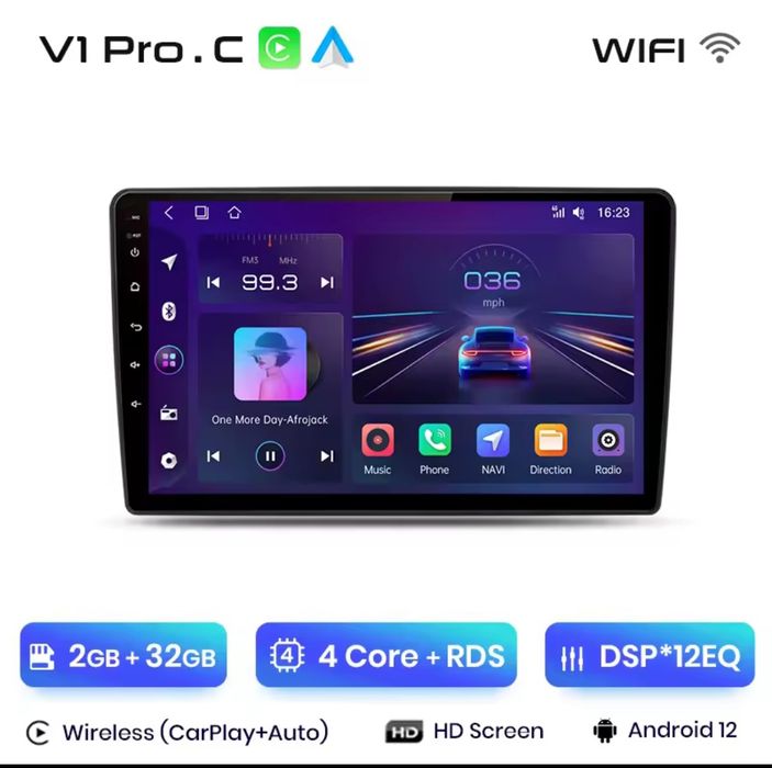 Rádio 9" Android Dacia Duster 2015 a 2022 CARPLAY WIFI GPS 2/32GB novo