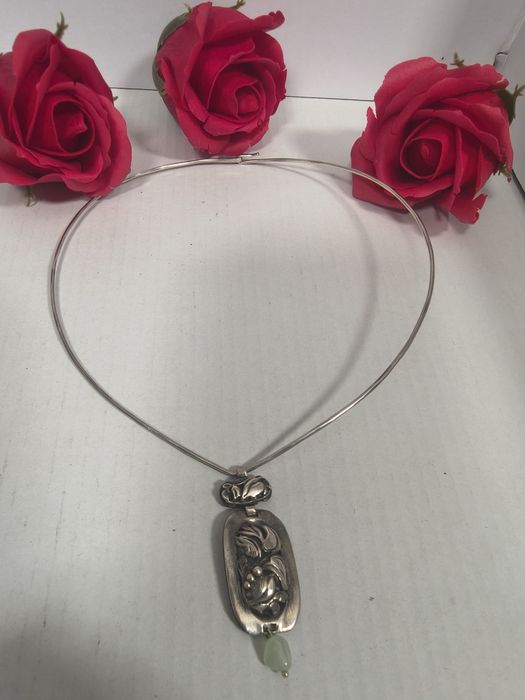 Колье чёкер подвеска 925проба серебро